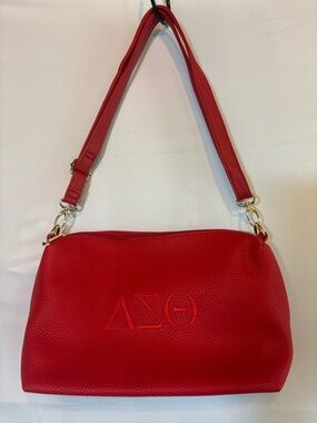 Delta Sigma Theta Sorority Embroidered Crossbody or Shoulder Bag
